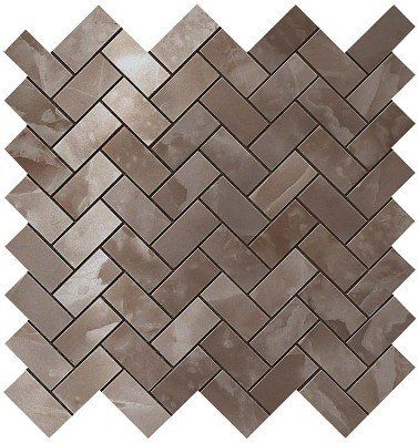 Atlas Concorde Supernova Onyx Wall Black Agate Herringbone Mosaic