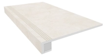 Комплект Estima MA00 Ametis Marmulla Ivory (Ступень 33x120 непол. прямоугол. бортик с насечками + Подступенок 14,5x120)