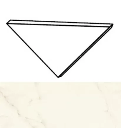 Вставка Atlas Concorde Italy Marvel Calacatta Apuano Corner A.E. Silk AGJ4 1x1 - фото 1