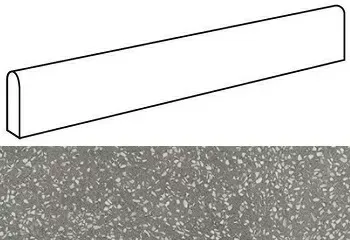 Плинтус Atlas Concorde Italy Marvel Terrazzo Grey Battiscopa Matt AT9P 7.2x60 - фото 1