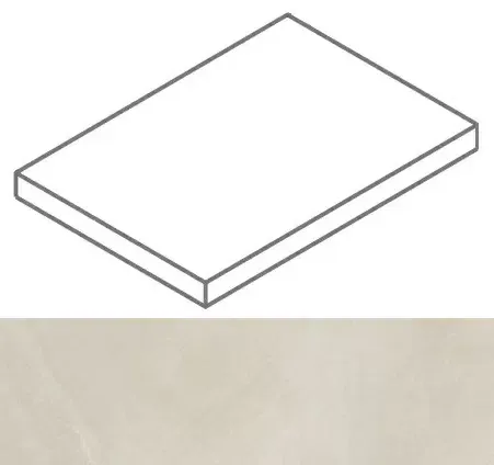 Ступень угловая левая Италон Континуум Пьюр 33x160 - фото 1