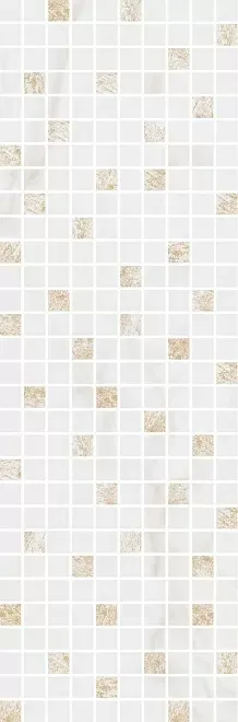 Декор Kerama Marazzi MM12112 Астория белый мозаичный 25x75 - фото 1