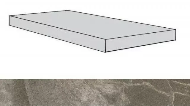 Ступень угловая правая Atlas Concorde Allure Grey Beauty 33x80 матовая - фото 1