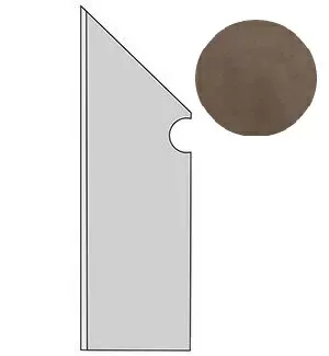 Ступень левая Atlas Concorde Italy Dwell Brown Leather Battiscopa Sag. Sx A1LI 7.2x30 - фото 1