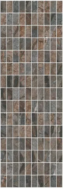 Декор Kerama Marazzi MM12143 Театро коричневый мозаичный 25x75 - фото 1