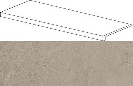 Ступень фронтальная Atlas Concorde Wise Silve Grey 33x120 матовая - фото 1