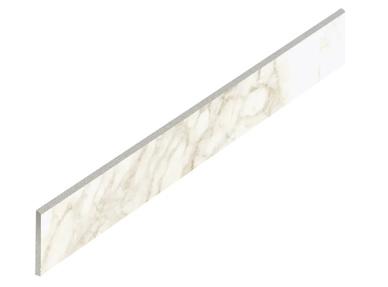 Плинтус ColiseumGres Микеланджело Ворм 610130005364 белый 7.2x60 - фото 1