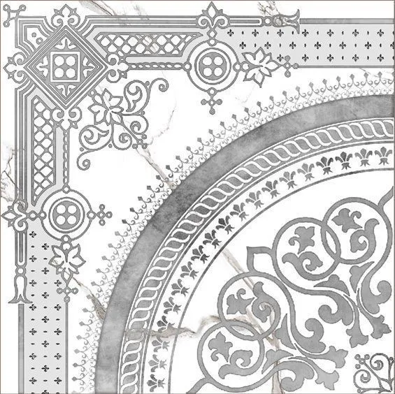 Декор Grasaro Classic Marble White 40x40 G-270/G/d02/400x400x8 - фото 1