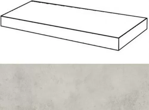 Ступень угловая правая Италон Millennium Silver 33x80 - фото 1