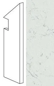 Ступень правая Atlas Concorde Italy Marvel Carrara Pure Battiscopa Sag. Dx ATER 7.2x30 - фото 1