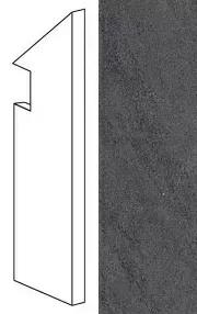 Плинтус Atlas Concorde Italy Marvel Basaltina Volcano Battiscopa Sag. Dx ATHO 7.2x30 - фото 1