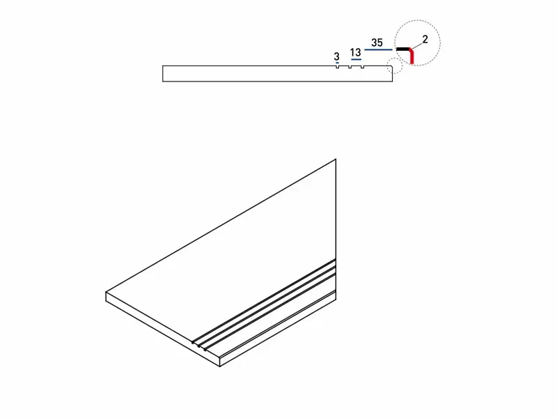 Бортик Италон Миллениум X2 Блэк грип правый 620090001194 черный 30x120 - фото 1