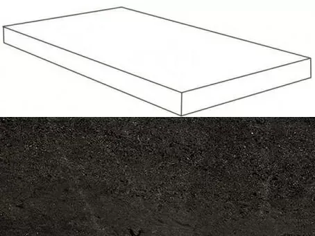 Ступень угловая левая Atlas Concorde Wise Dark 33x60 лаппатированная - фото 1