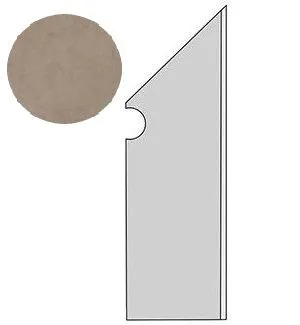 Ступень правая Atlas Concorde Italy Dwell Greige Battiscopa Sag. Dx A1LN 7.2x30 - фото 1