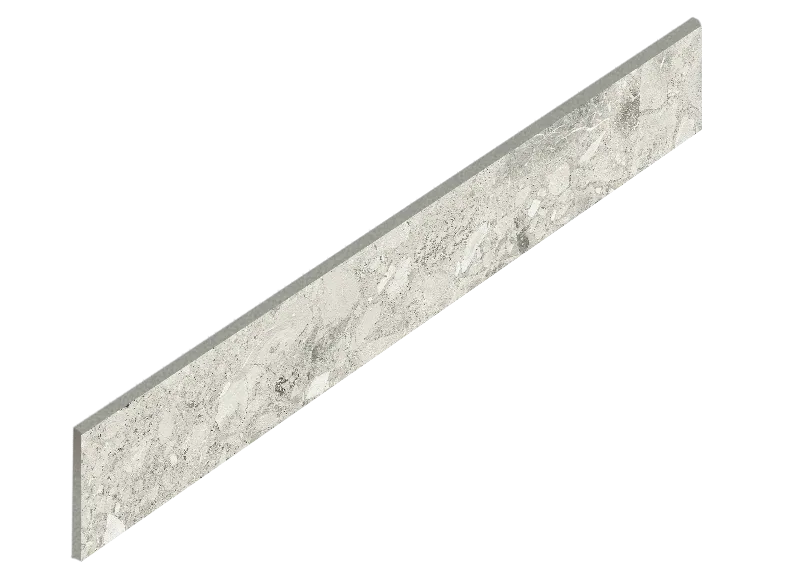 Плинтус ColiseumGres Брера Уайт 610130005362 серый 7.2x60 - фото 1