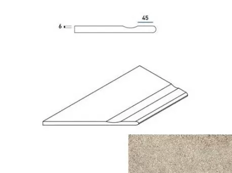 Бортик с выемкой закругленный левый Италон Everstone X2 Desert 30x60 - фото 1