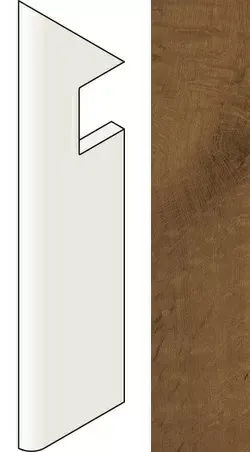 Ступень левая Atlas Concorde Italy Heartwood Brandy Battiscopa Sag.Sx AMA0 7.2x30 - фото 1