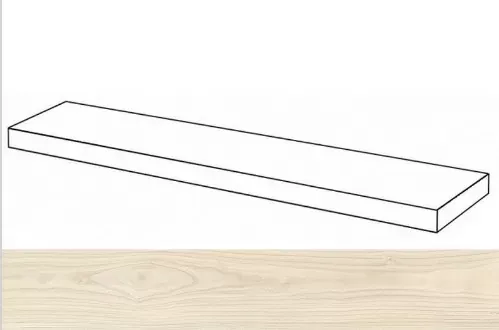 Ступень угловая правая Италон Room Wood White 33x120 - фото 1