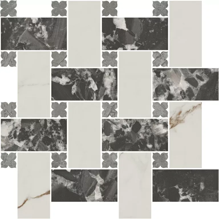 Декор Kerama Marazzi Venezia Риальто 3 наборный матовый 43,5х43,5 - фото 1