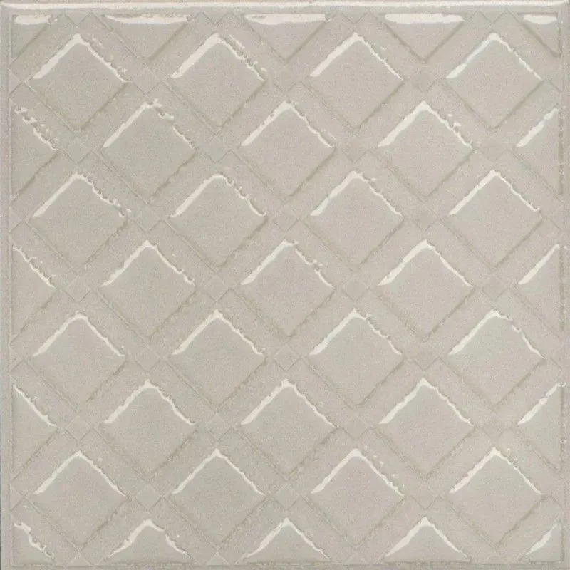 Декор Kerama Marazzi KMD3STA014GN Бахия 1 серый светлый глянцевый 9.8x9.8 - фото 1