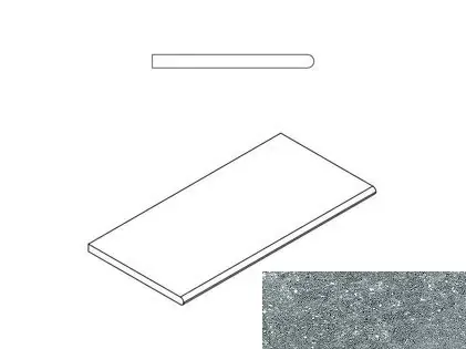 Бортик закругленный Италон Genesis X2 Silver 30x60 - фото 1