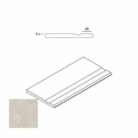 Бортик с выемкой закругленный Италон Climb Х2 Ice 30x60 - фото 1