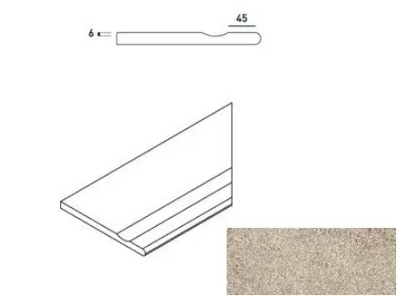 Бортик с выемкой закругленный правый Италон Everstone X2 Desert 30x60 - фото 1