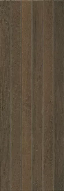 Керамическая плитка Kerama Marazzi 13096R Семпионе коричневый темный структура обрезной 30x89,5 - фото 1
