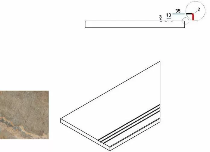 Бортик правый Италон Magnetique Х2 Dark 30x60 - фото 1