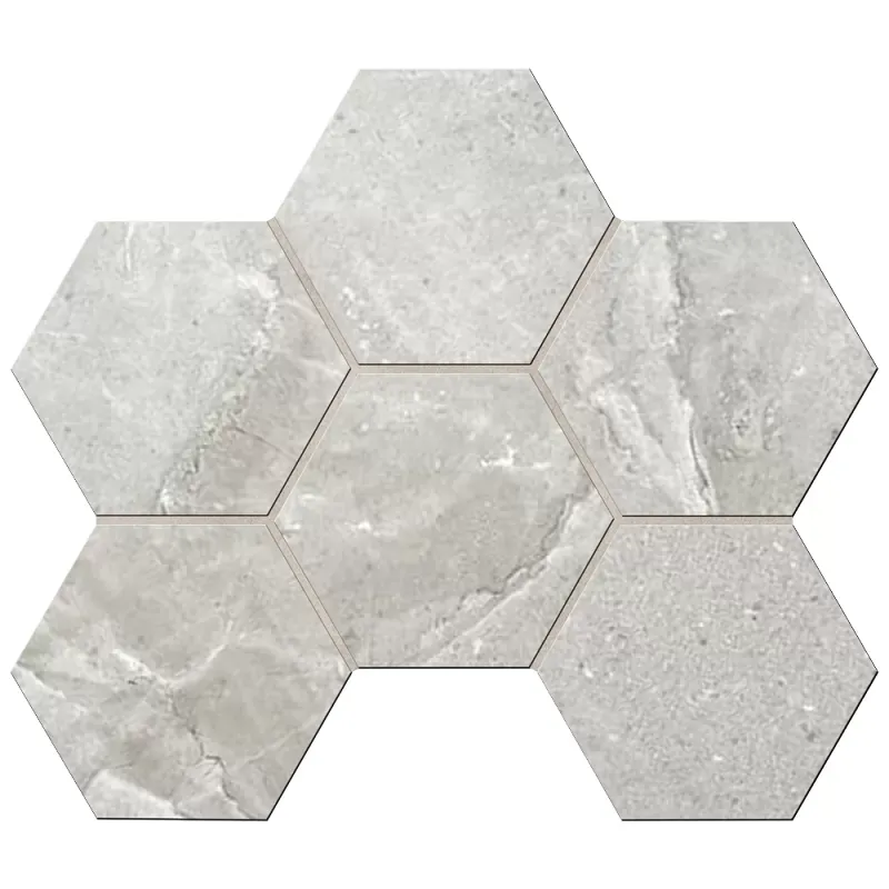 Мозаика Estima KA01 Ametis Kailas Hexagon Grey 25x28.5 серый - фото 1