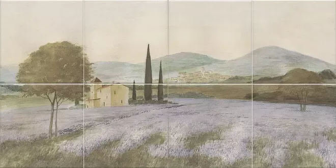 Декор Kerama Marazzi VB\A08\8x\17000 Панно Пикарди Лавандовое поле 30x60 - фото 1