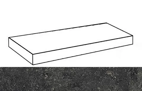 Ступень угловая левая Италон Room Stone Black 33x60 - фото 1