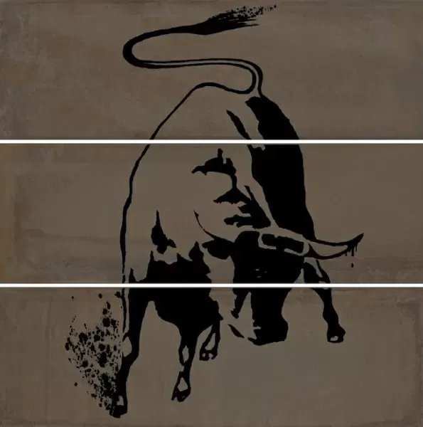 Декор Kerama Marazzi VB\A21\3x\13062R Панно Раваль Бык 90x90 - фото 1