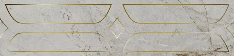 Бордюр Kerama Marazzi KMB3STA001BR Ифран серый светлый глянцевый обрезной 14.5x60 - фото 1