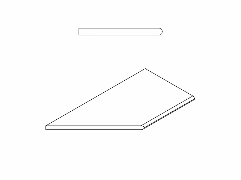 Бортик Италон Миллениум X2 Блэк закругленный левый 620090001190 черный 30x120 - фото 1