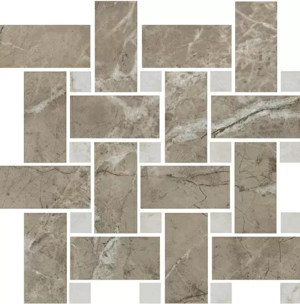 Мозаика Kerama Marazzi T038\SG6541 Серенада мозаичный бежевый тёмный лаппатированный 32х32 - фото 4