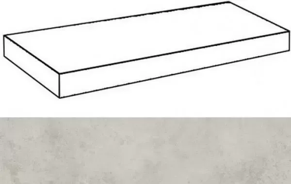 Ступень угловая левая Италон Millennium Silver 33x80 - фото 1