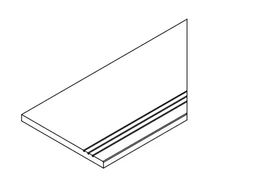 Бортик Италон Фоссил Блэк Грип правый 620090001451 серый 30x120 - фото 1