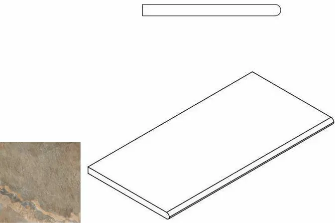 Бортик закругленный Италон Magnetique Х2 Dark 30x60 - фото 1