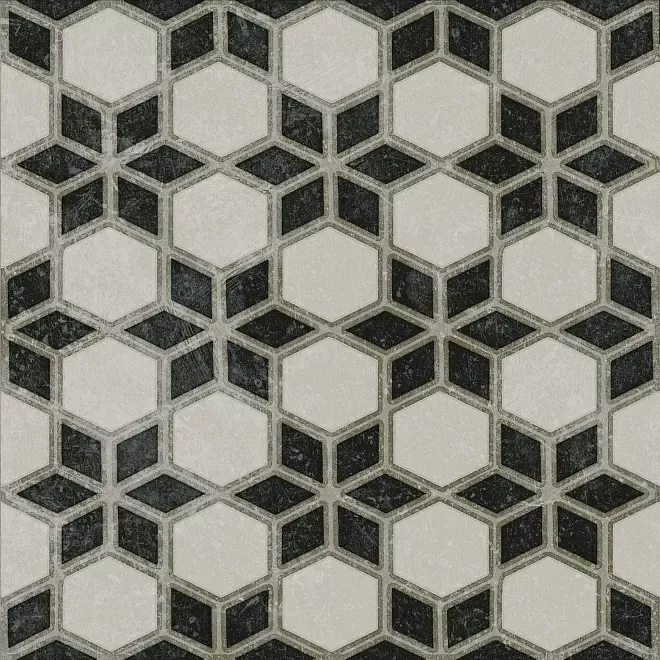 Декор Kerama Marazzi Фреджио 4 черно-белый 20x20 VT\A297\SG1544N - фото 1