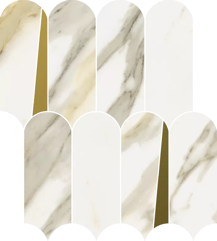 Мозаика Италон Stellaris Калакатта Голд Элегант 32,5х36,1 - фото 1