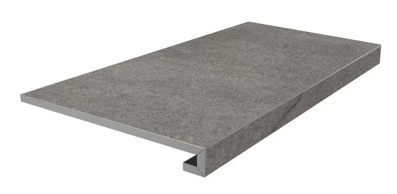 Ступень Kerama Marazzi KM8080G0051RGCF фронтальная клееная Портленд серый тёмный матовый обрезной 33x80 - фото 1