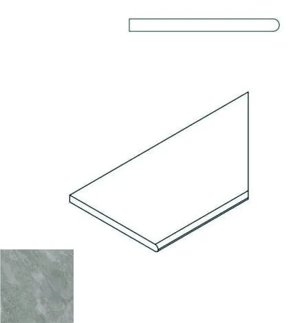 Бортик закругленный правый Италон Climb Х2 Rock 30x60 - фото 1