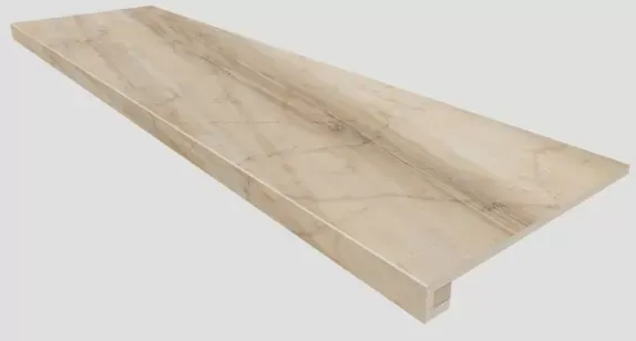 Комплект Estima BR01 Bernini Pearl (Ступень 33x120 непол. прямоугол. бортик без насечек + Подступенок 14,5x120) - фото 1