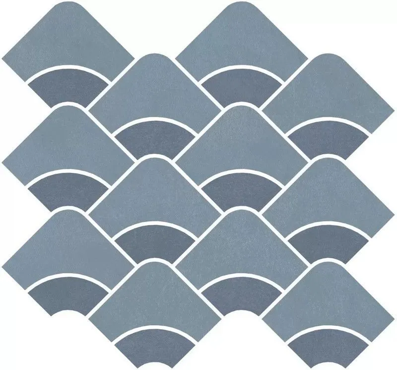 Декор Kerama Marazzi KMD2HID011BR Таделакт наборный синий светлый, синий матовый обрезной 28x30 - фото 1