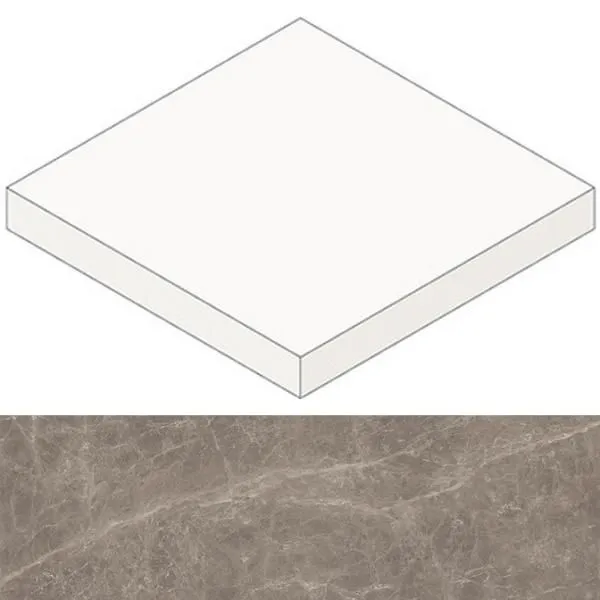 Ступень угловая Atlas Concorde Italy Marvel Gris Supreme Scalino Ang. Lapp. AFC3 33x33 - фото 1