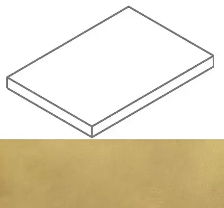 Ступень угловая левая Италон Континуум Брасс Голд 33x160 - фото 1