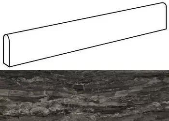 Плинтус Atlas Concorde Italy Marvel Absolute Brown Battiscopa Dig. Lapp. AFBQ 4.6x60 - фото 1