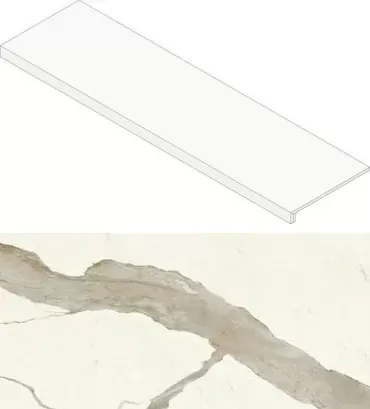 Ступень Atlas Concorde Italy Marvel Calacatta Sublime Scalino Lappato AGIE 33x120 - фото 1