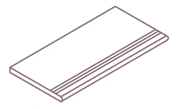 Ступень Италон Фоссил Блэк 610140000164 серый 30x120 - фото 1